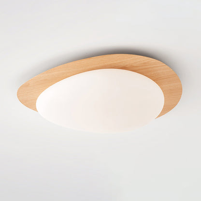Nordic Ceiling Light | Ceiling Mount light fixture, Dimmable, Walnut Wood Grain Finish & Ideal for Indoor Home Decor