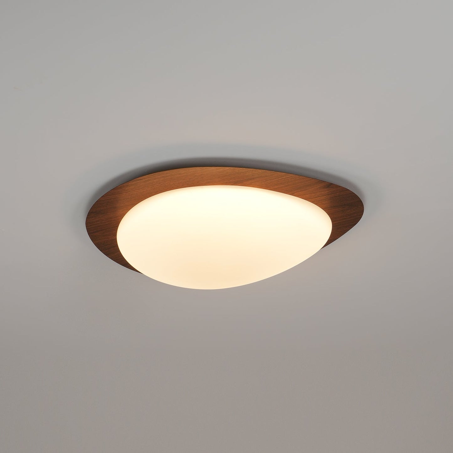 Nordic Ceiling Light | Ceiling Mount light fixture, Dimmable, Walnut Wood Grain Finish & Ideal for Indoor Home Decor