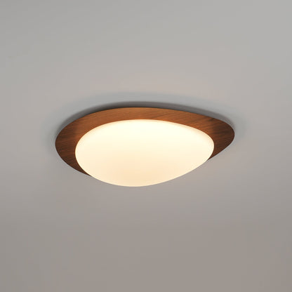 Nordic Ceiling Light | Ceiling Mount light fixture, Dimmable, Walnut Wood Grain Finish & Ideal for Indoor Home Decor