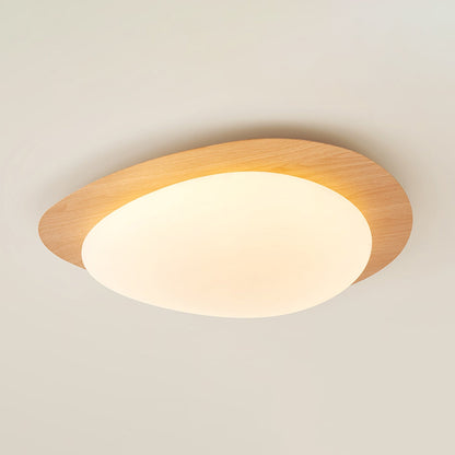 Nordic Ceiling Light | Ceiling Mount light fixture, Dimmable, Walnut Wood Grain Finish & Ideal for Indoor Home Decor