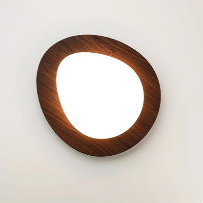 Nordic Ceiling Light | Ceiling Mount light fixture, Dimmable, Walnut Wood Grain Finish & Ideal for Indoor Home Decor