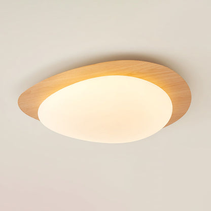 Nordic Ceiling Light | Ceiling Mount light fixture, Dimmable, Walnut Wood Grain Finish & Ideal for Indoor Home Decor