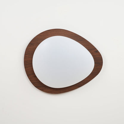 Nordic Ceiling Light | Ceiling Mount light fixture, Dimmable, Walnut Wood Grain Finish & Ideal for Indoor Home Decor