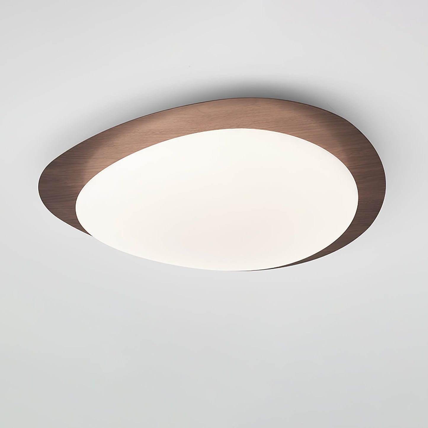 Nordic Ceiling Light | Ceiling Mount light fixture, Dimmable, Walnut Wood Grain Finish & Ideal for Indoor Home Decor