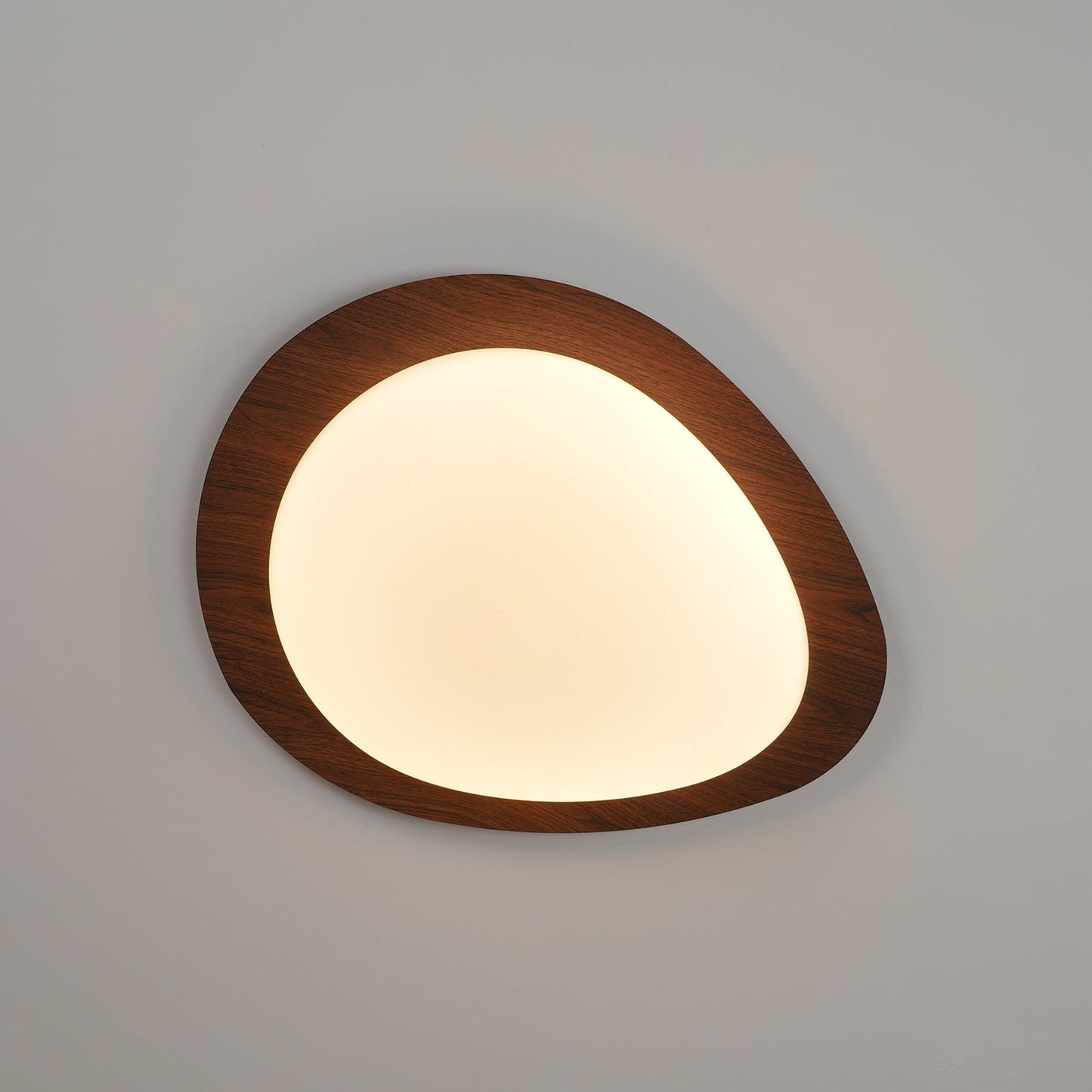 Nordic Ceiling Light | Ceiling Mount light fixture, Dimmable, Walnut Wood Grain Finish & Ideal for Indoor Home Decor