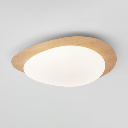 Nordic Ceiling Light | Ceiling Mount light fixture, Dimmable, Walnut Wood Grain Finish & Ideal for Indoor Home Decor