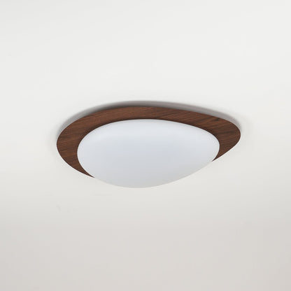 Nordic Ceiling Light | Ceiling Mount light fixture, Dimmable, Walnut Wood Grain Finish & Ideal for Indoor Home Decor