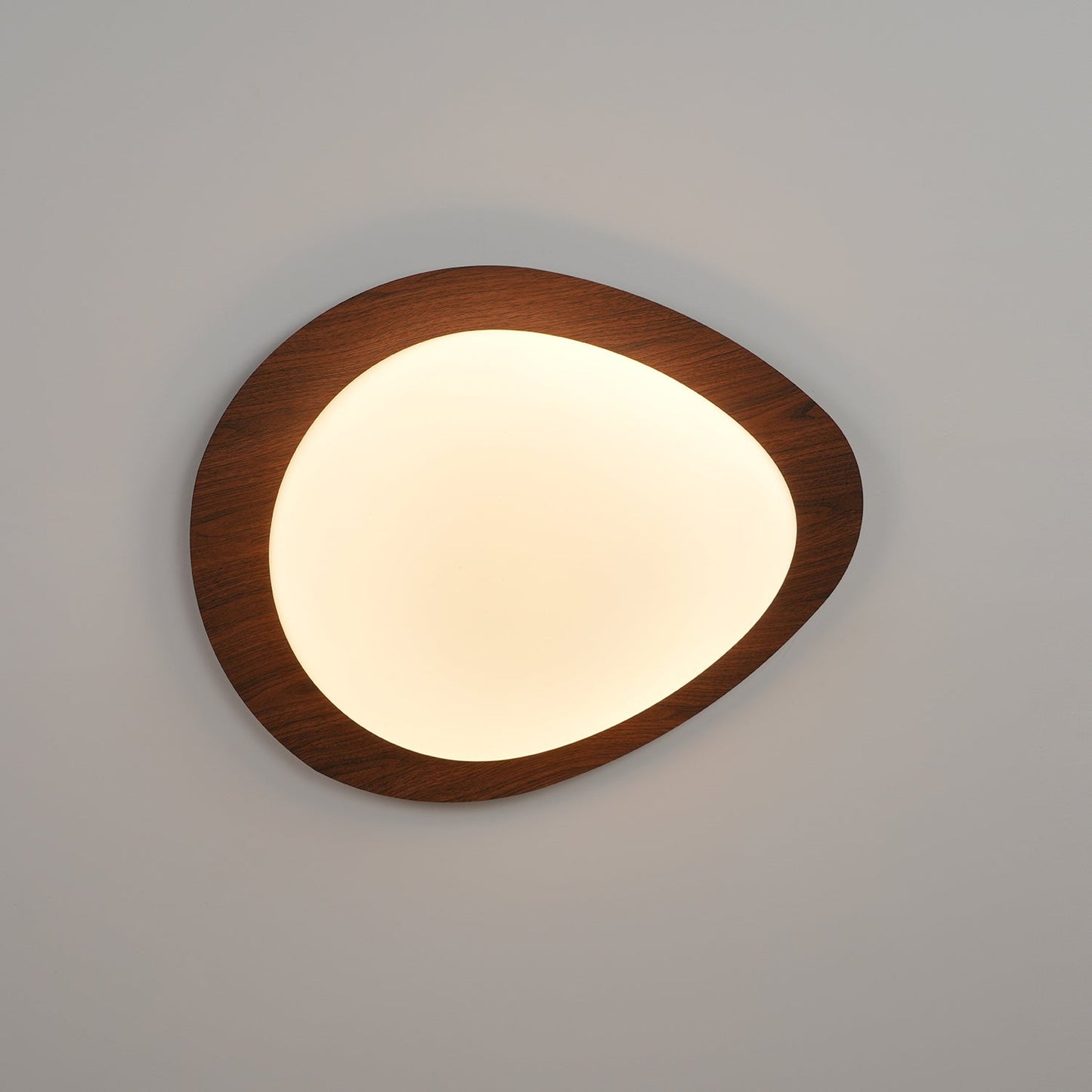 Nordic Ceiling Light | Ceiling Mount light fixture, Dimmable, Walnut Wood Grain Finish & Ideal for Indoor Home Decor