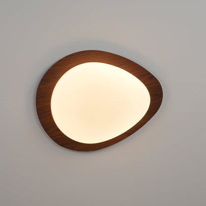 Nordic Ceiling Light | Ceiling Mount light fixture, Dimmable, Walnut Wood Grain Finish & Ideal for Indoor Home Decor