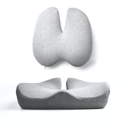 Orthopedic Seat & Back Cushion Set | Pressure Relief, Pain-Free Sitting & Support  Seat Cushion for Office Chair, Car, Home & Pregnancy