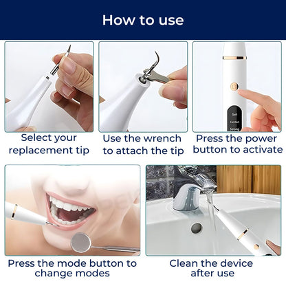 Ultrasonic Teeth Cleaner | Deep Plaque & Tartar Remover for Home Use, Promotes Gum Health