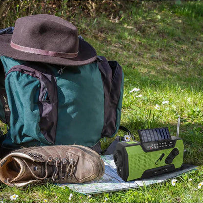 All-In-One Emergency Radio | 4000mAh Battery, Flashlight & Phone Charger for Outdoor Adventures and Emergency Preparedness
