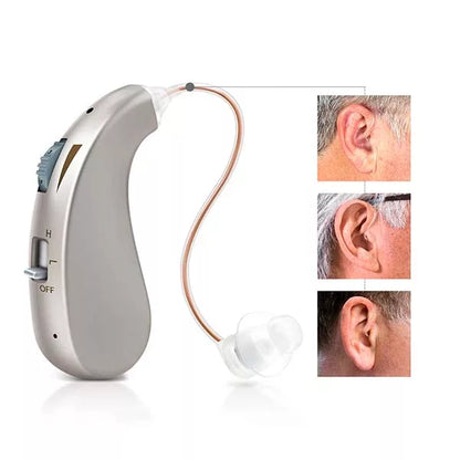 Rechargeable Digital Hearing Aid for Adults - Adjustable Volume & Noise Reduction for Clear Sound Quality