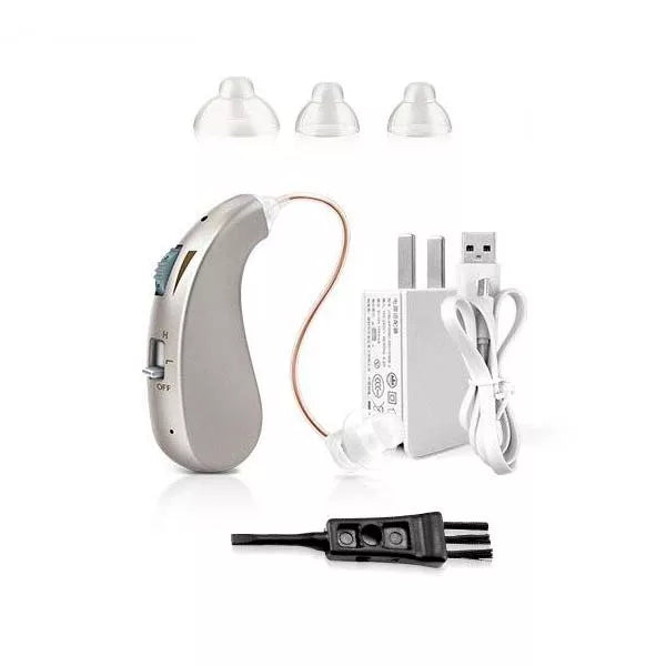 Rechargeable Digital Hearing Aid for Adults - Adjustable Volume & Noise Reduction for Clear Sound Quality