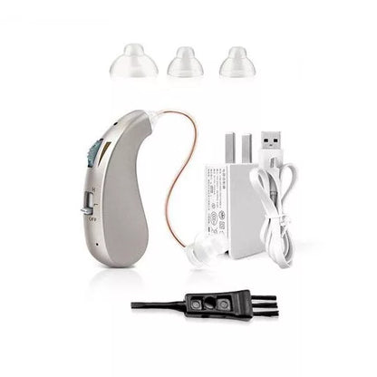 Rechargeable Digital Hearing Aid for Adults - Adjustable Volume & Noise Reduction for Clear Sound Quality
