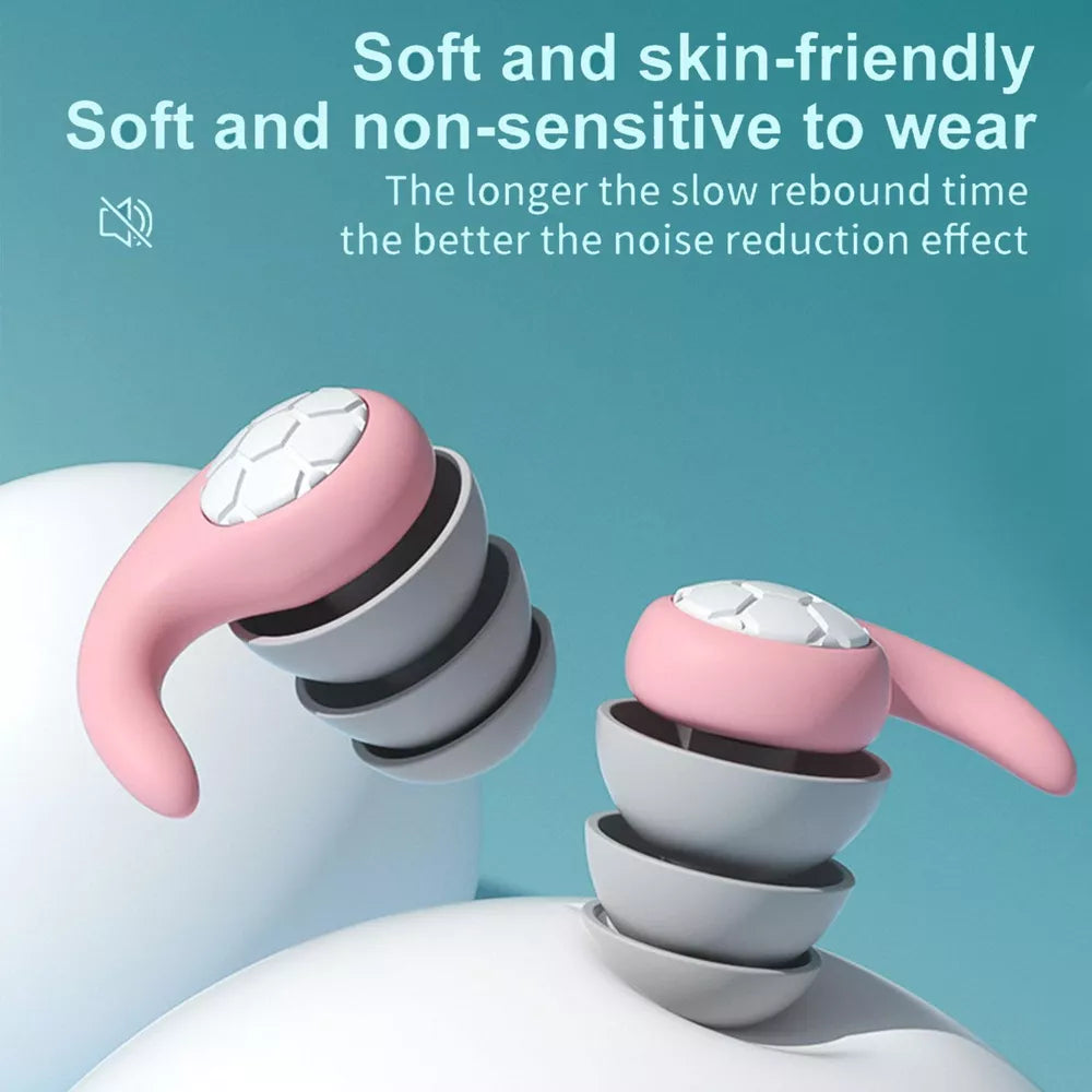 Silicone Earplugs for Sleeping | Noise Cancelling, Comfortable Fit & Ideal for Travel, Studying & Noise-Sensitive Environments