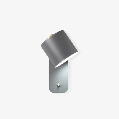 Rotatable Cylinder Plug-in Wall Lamp with Adjustable Brightness for Living Room & Bedroom Lighting