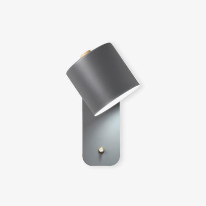 Rotatable Cylinder Plug-in Wall Lamp with Adjustable Brightness for Living Room & Bedroom Lighting
