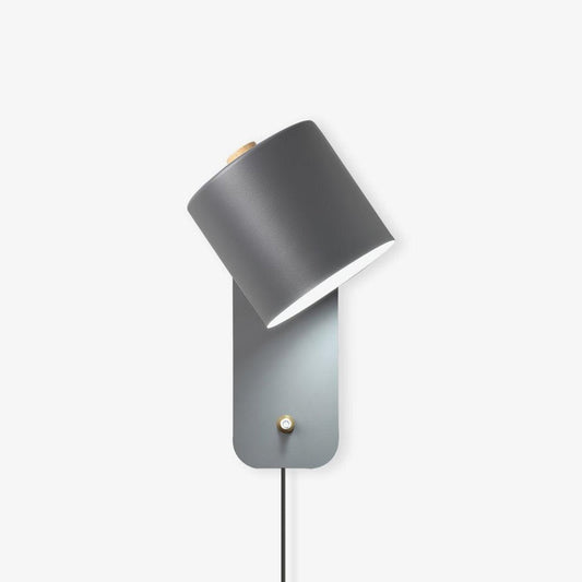 Rotatable Cylinder Plug-in Wall Lamp with Adjustable Brightness for Living Room & Bedroom Lighting