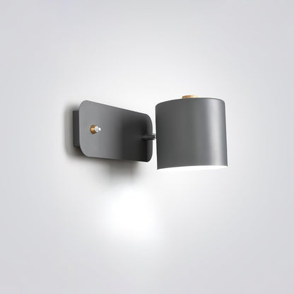 Rotatable Cylinder Plug-in Wall Lamp with Adjustable Brightness for Living Room & Bedroom Lighting