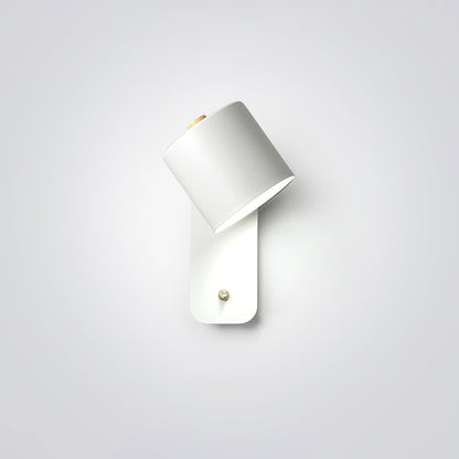 Rotatable Cylinder Plug-in Wall Lamp with Adjustable Brightness for Living Room & Bedroom Lighting