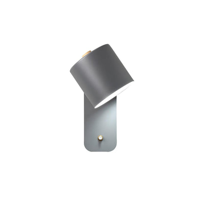 Rotatable Cylinder Plug-in Wall Lamp with Adjustable Brightness for Living Room & Bedroom Lighting