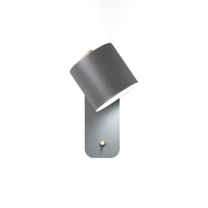 Rotatable Cylinder Plug-in Wall Lamp with Adjustable Brightness for Living Room & Bedroom Lighting