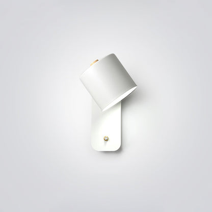 Rotatable Cylinder Plug-in Wall Lamp with Adjustable Brightness for Living Room & Bedroom Lighting