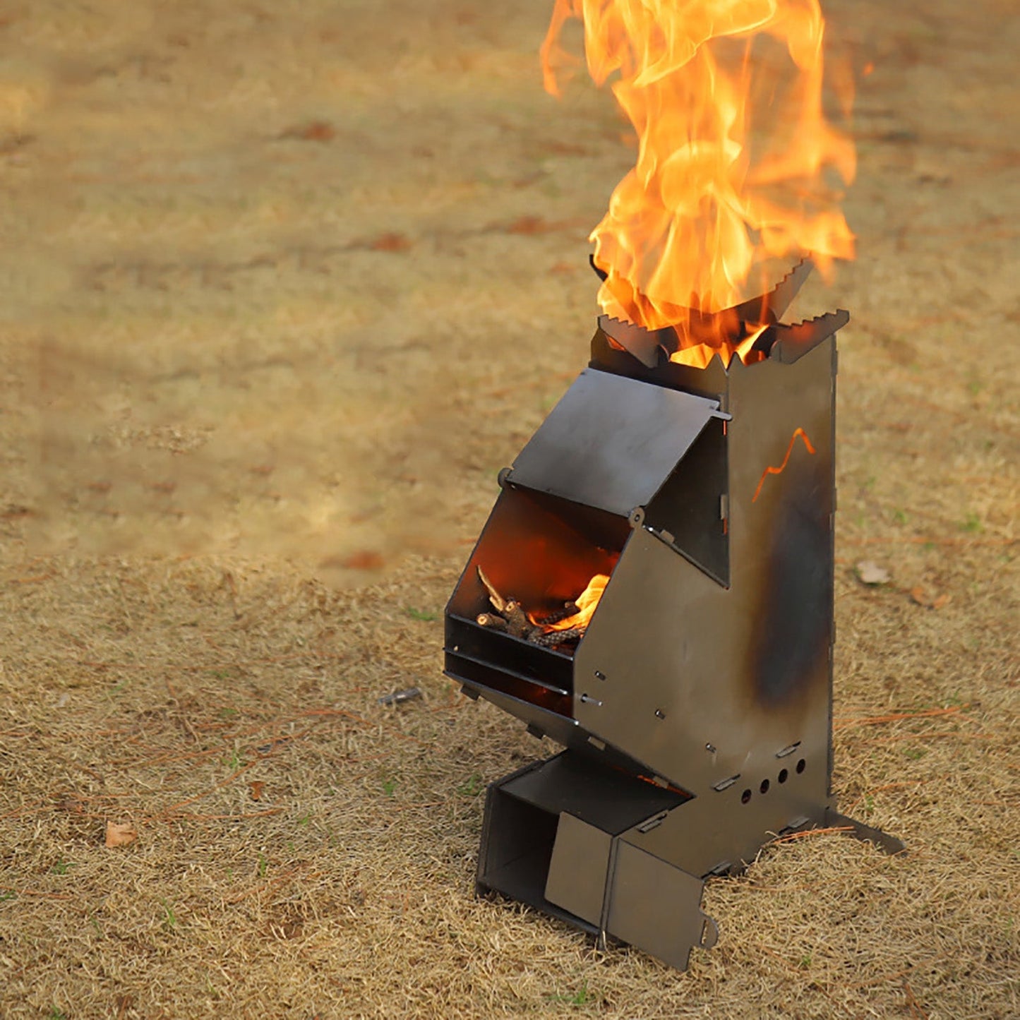 Portable Outdoor Rocket Wood Burning Stove | Efficient, Lightweight & Ideal for Camping and Backyard Gatherings