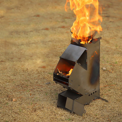 Portable Outdoor Rocket Wood Burning Stove | Efficient, Lightweight & Ideal for Camping and Backyard Gatherings