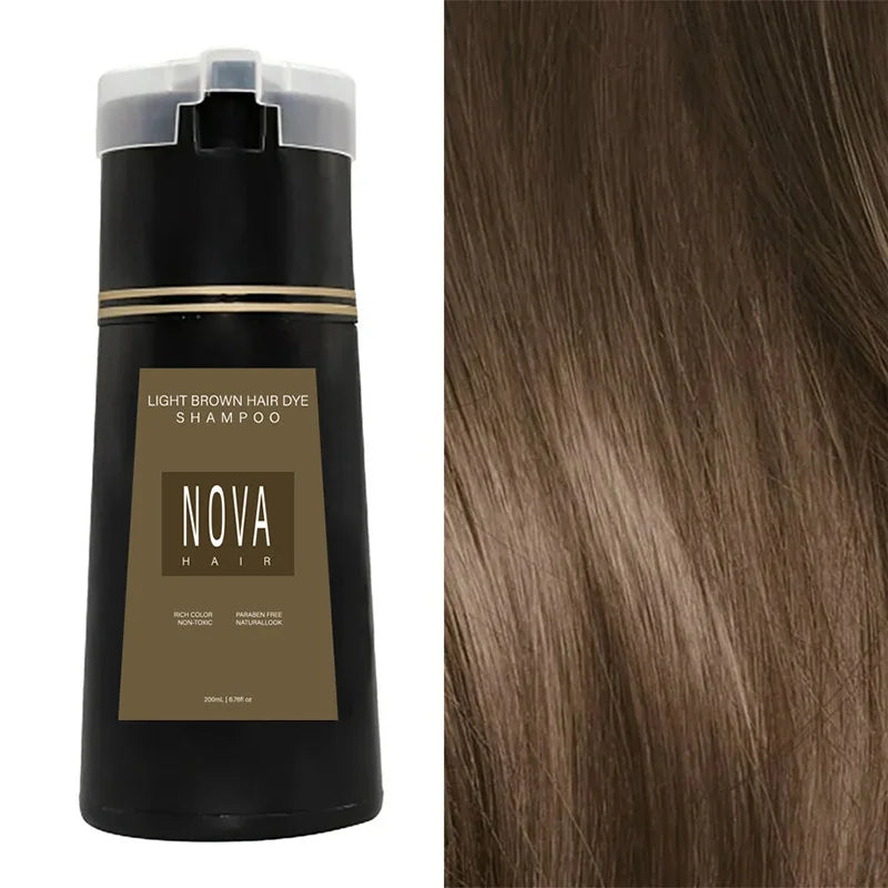 NovaHair Instant Dye Shampoo – Get Natural Black Hair in Minutes