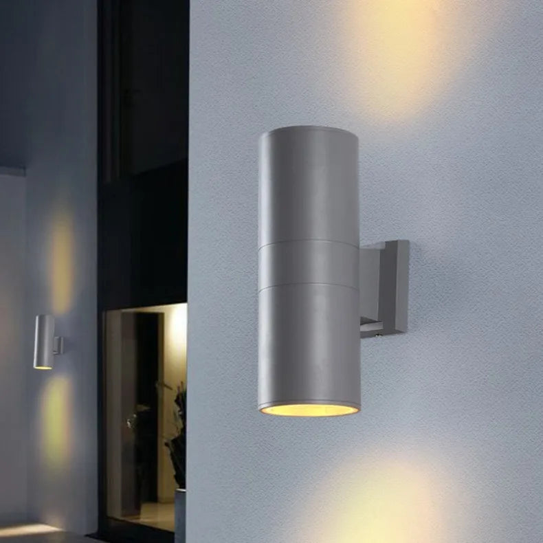 Cylinder Waterproof Outdoor Up and Down LED Wall Lights | Exterior lighting fixtures |  Modern Exterior Wall Sconce lights, IP65 Rated & Ideal for Porch, Patio, and Garden Use