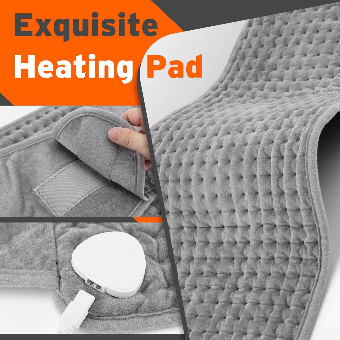 Heating Pad for Back – Portable Adjustable Heat Pad for Muscle & Joint Pain Relief