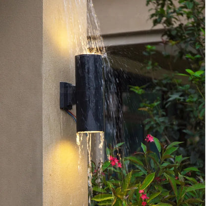 Cylinder Waterproof Outdoor Up and Down LED Wall Lights | Exterior lighting fixtures |  Modern Exterior Wall Sconce lights, IP65 Rated & Ideal for Porch, Patio, and Garden Use