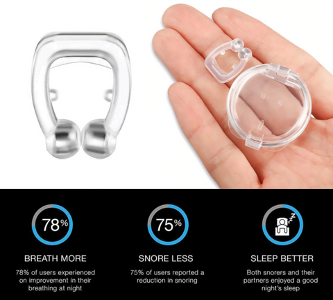 Snore Stopper Magnetic Nose Clips | Hypoallergenic, Comfortable & Effective for Better Sleep Quality