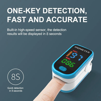 High-Precision Non-Invasive Blood Oxygen Monitor | Blood Glucose Meter | One-Button Operation, LED Display & Ideal for Diabetes Control in Home