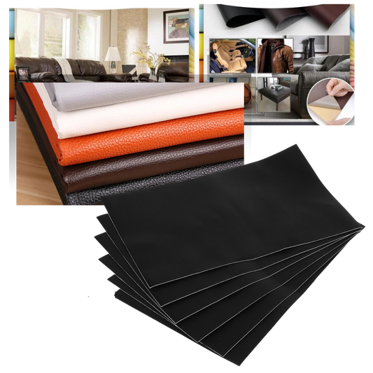 Self-Adhesive Leather Repair Patch for Furniture, Car Seats, and Jackets - Durable, Easy to Use, Black & Brown Options