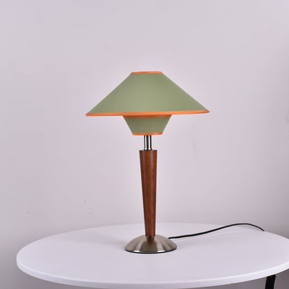 Wooden Table Lamp | Sleek Design with Fabric Shade & Ideal for Indoor Use in Modern Living Spaces