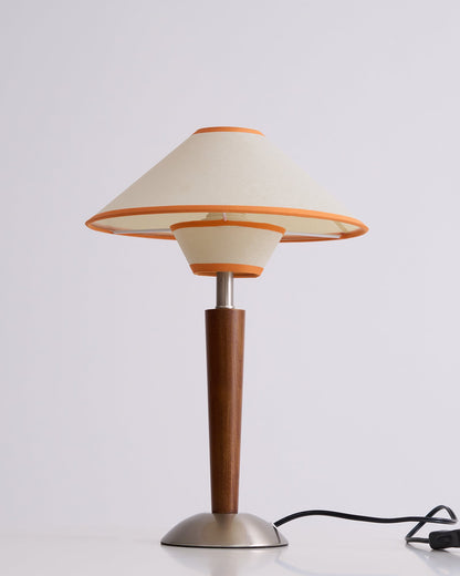 Wooden Table Lamp | Sleek Design with Fabric Shade & Ideal for Indoor Use in Modern Living Spaces
