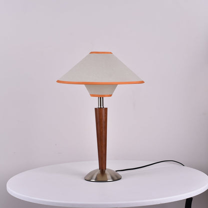 Wooden Table Lamp | Sleek Design with Fabric Shade & Ideal for Indoor Use in Modern Living Spaces