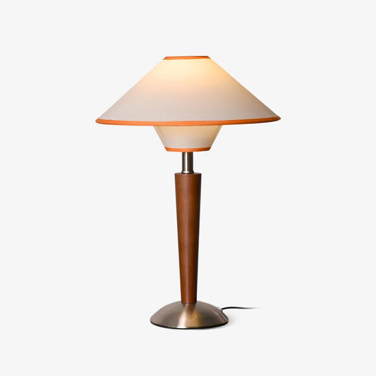 Wooden Table Lamp | Sleek Design with Fabric Shade & Ideal for Indoor Use in Modern Living Spaces