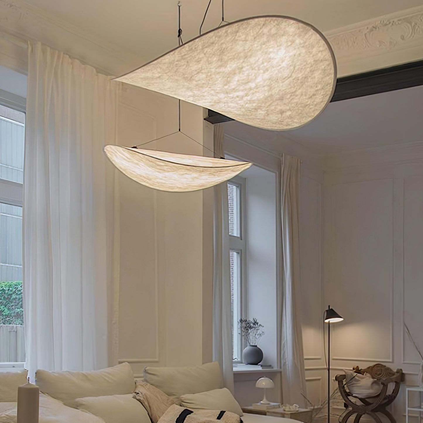 Nordic Silk Cloud Pendant Lamp | Dimmable, Adjustable Height & Ideal for Modern Indoor Decor | Wabi-sabi Style