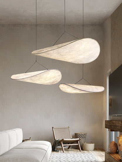 Nordic Silk Cloud Pendant Lamp | Dimmable, Adjustable Height & Ideal for Modern Indoor Decor | Wabi-sabi Style