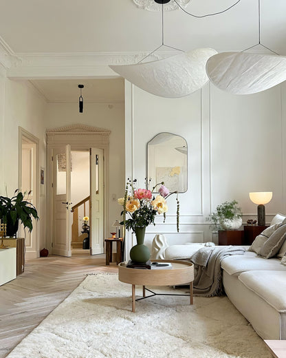 Nordic Silk Cloud Pendant Lamp | Dimmable, Adjustable Height & Ideal for Modern Indoor Decor | Wabi-sabi Style