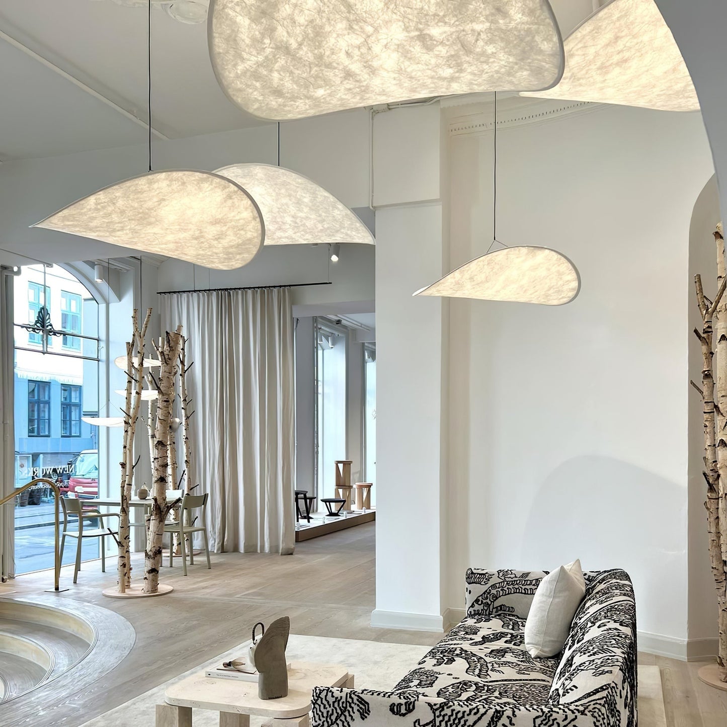 Nordic Silk Cloud Pendant Lamp | Dimmable, Adjustable Height & Ideal for Modern Indoor Decor | Wabi-sabi Style
