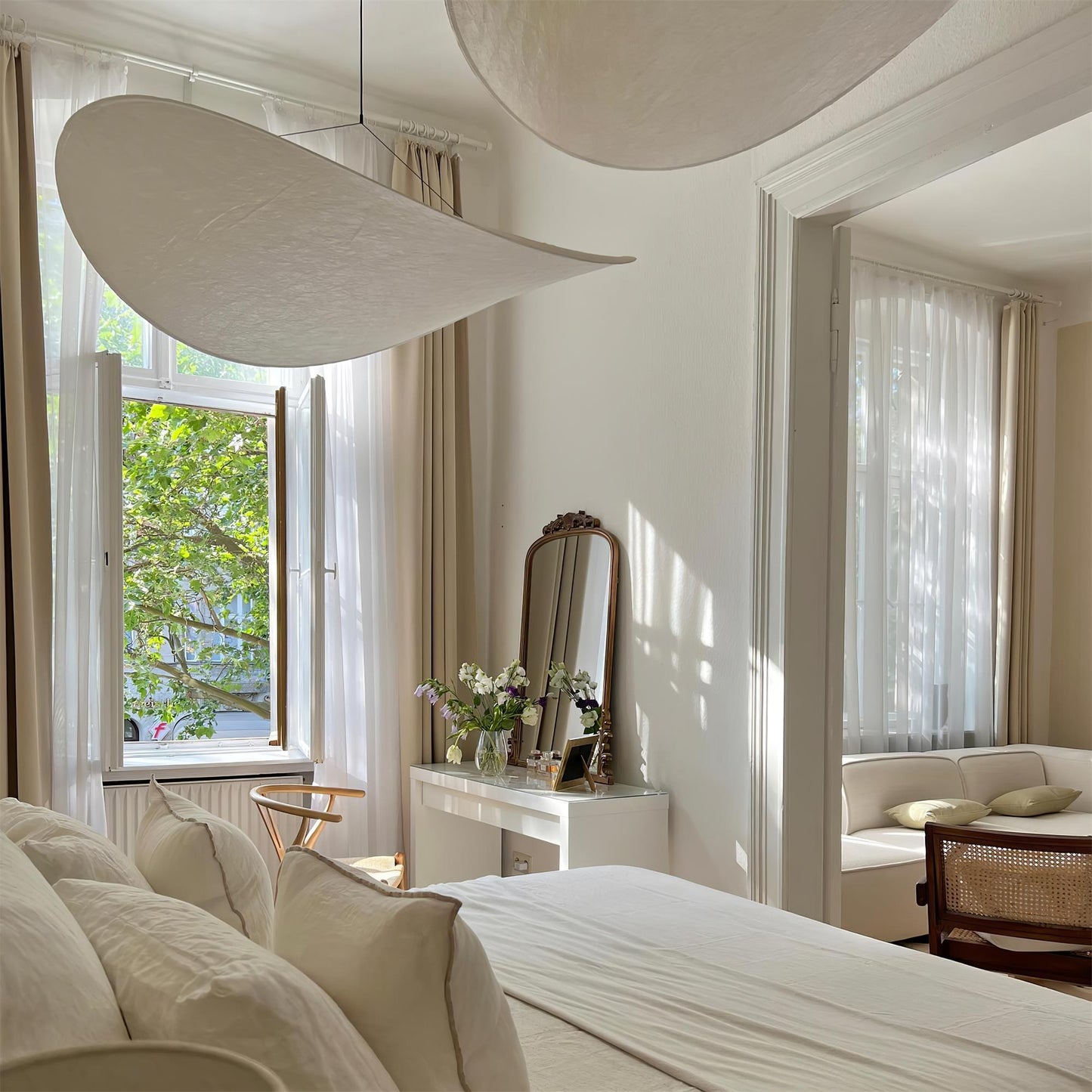 Nordic Silk Cloud Pendant Lamp | Dimmable, Adjustable Height & Ideal for Modern Indoor Decor | Wabi-sabi Style