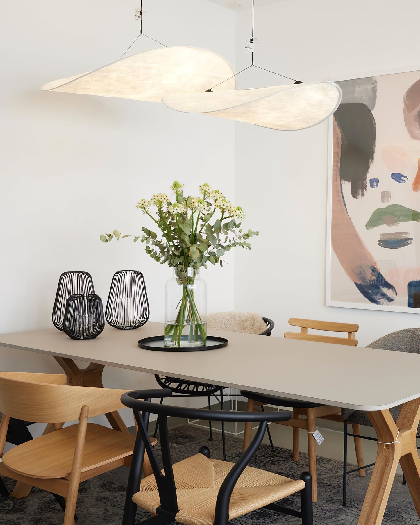 Nordic Silk Cloud Pendant Lamp | Dimmable, Adjustable Height & Ideal for Modern Indoor Decor | Wabi-sabi Style