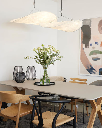 Nordic Silk Cloud Pendant Lamp | Dimmable, Adjustable Height & Ideal for Modern Indoor Decor | Wabi-sabi Style