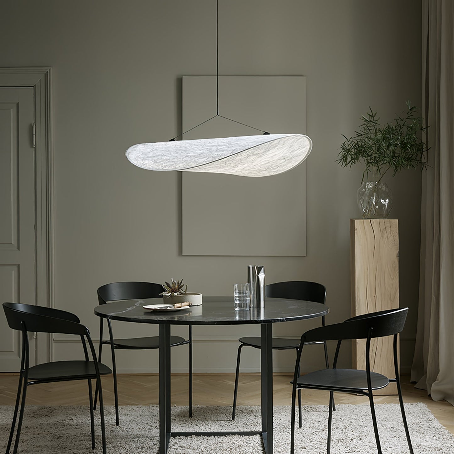 Nordic Silk Cloud Pendant Lamp | Dimmable, Adjustable Height & Ideal for Modern Indoor Decor | Wabi-sabi Style