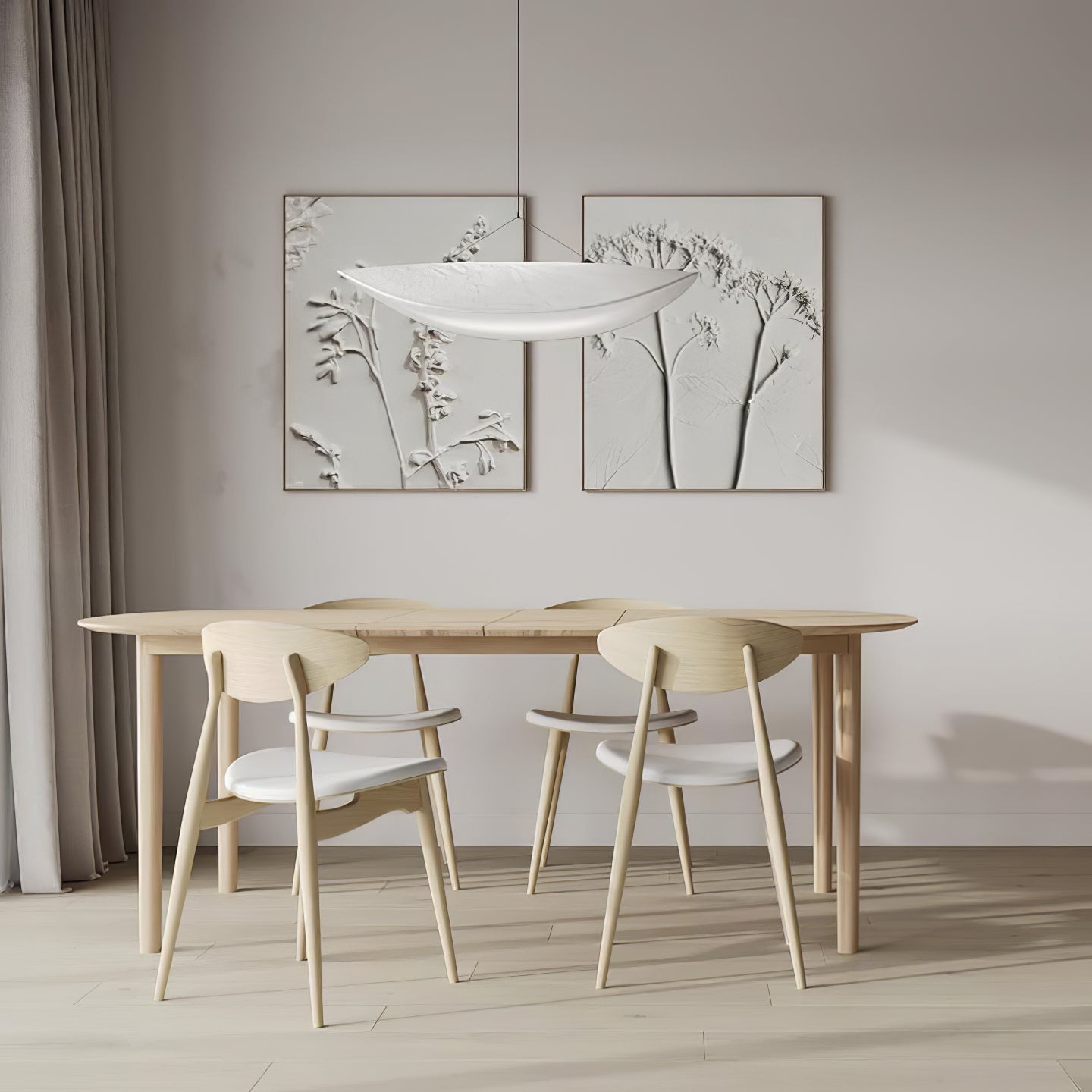 Nordic Silk Cloud Pendant Lamp | Dimmable, Adjustable Height & Ideal for Modern Indoor Decor | Wabi-sabi Style